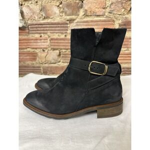 Women's‎ PAUL GREEN US 5.5 UK 3 Black Suede Leather Buckle Boots